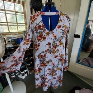 Mossimo Floral Bell Sleeve Dress